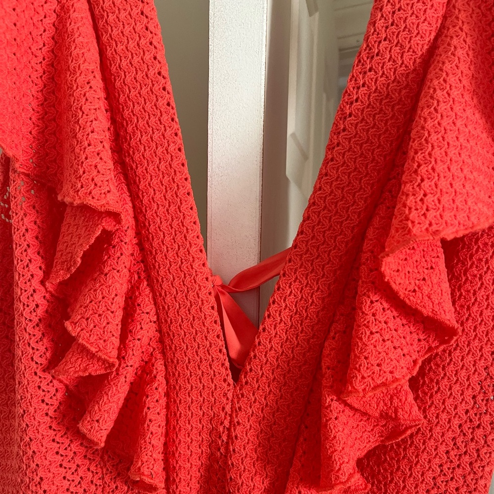SAYLOR Red Ruffle Mini Dress - Picture 4 of 8